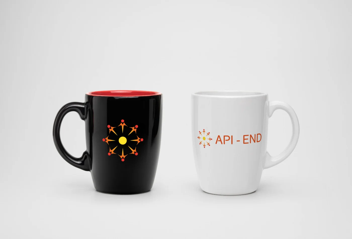 Le nouveau logo d'API-END décliné sur une tasse